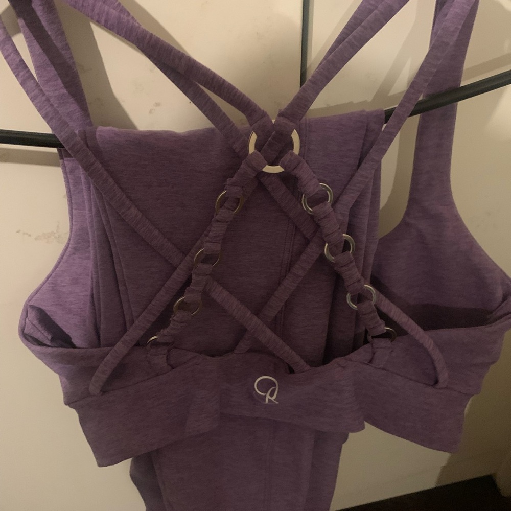 Bombshell Sportswear Purple Strappy Sports Bra